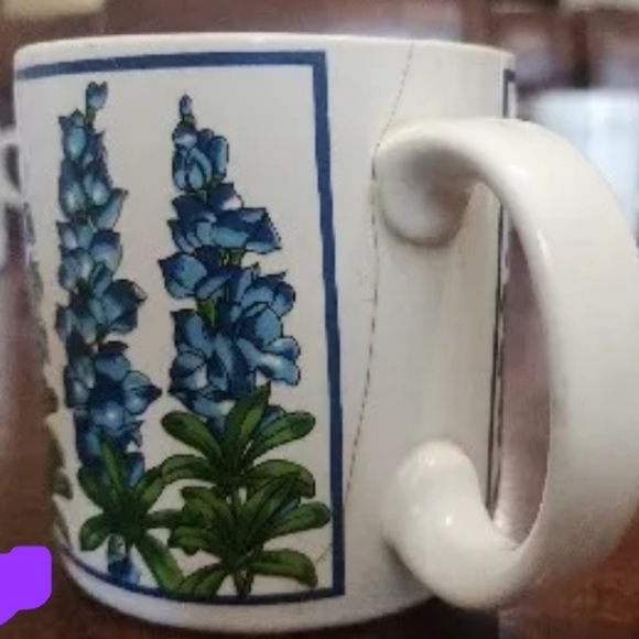 Vintage BLUEBONNET Coffee Mug Distressed - Picture 9 of 9